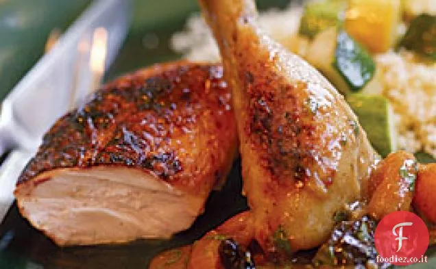 Pollo arrosto con salsa di albicocca marocchina
