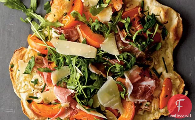 Pizza a crosta sottile con Albicocca e Prosciutto