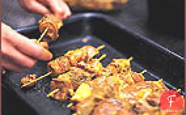 Sosaties di albicocche secche e agnello