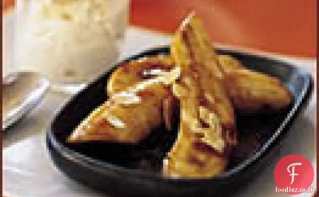 Banane con caramello e miele-Noci tostate