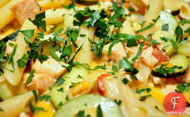 Penne e Salmone con salsa di Vodka