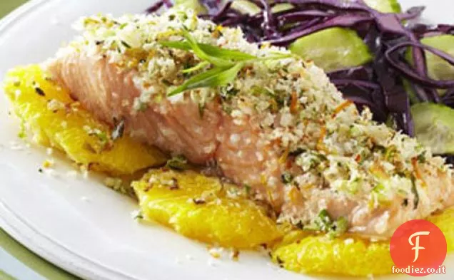Dragoncello-Agrumi-Salmone in crosta