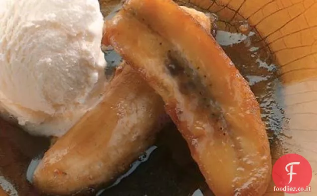 Banane in zucchero di canna Ricetta salsa al rum