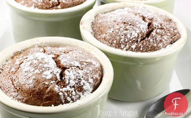 Soufflé di banana al cioccolato