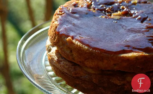Torta di banana e carmelo