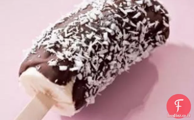 Banane congelate ricoperte di cioccolato