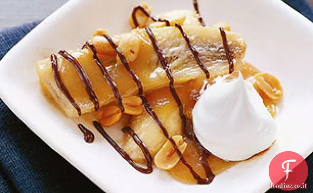 Banane caramellate calde