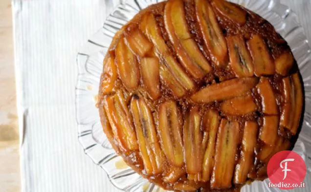 Torta al caramello alla banana capovolta