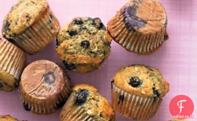 Muffin sani di banana e mirtillo