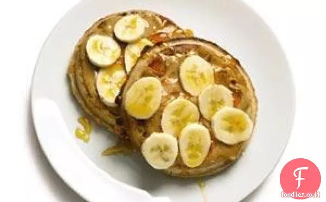 Cialde con burro di noci e banane
