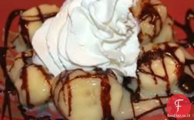 Banane in salsa di caramello