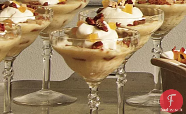 Budino di banana Gingery con crema di bourbon