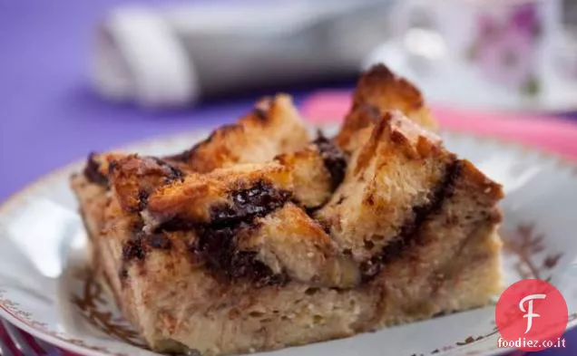 Budino di pane Nutella Banana Brioche