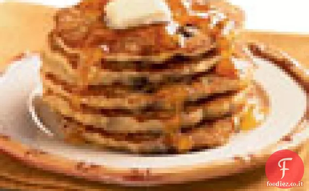 Frittelle di banana, uva passa e farina d'avena