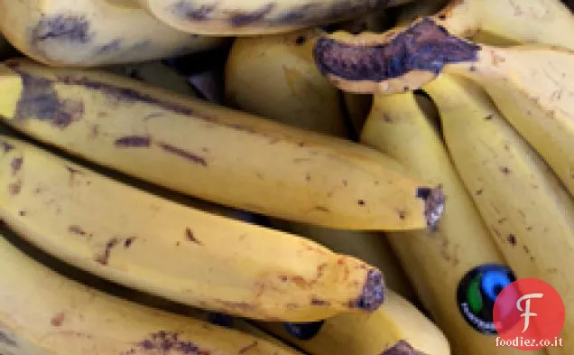 Torta capovolta con gocce di cioccolato alla banana