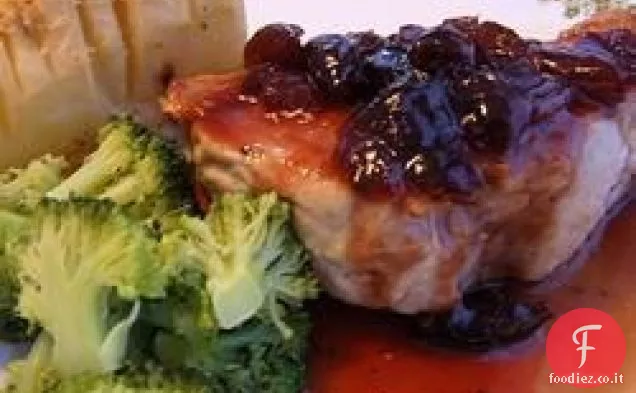 Braciole di maiale con salsa di amarene
