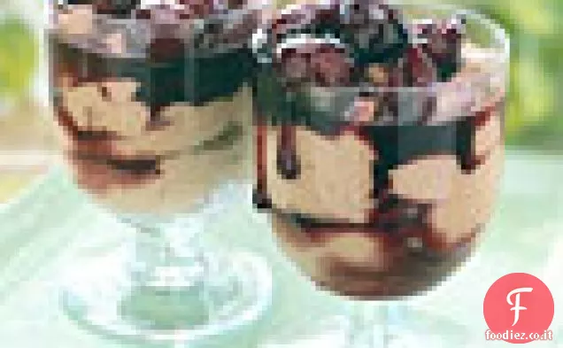 Mousse veloce al cioccolato e cannella con Ciliegie