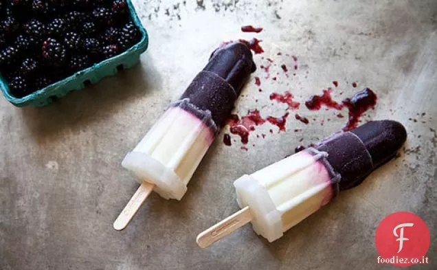 Ghiaccioli di more, rosmarino e yogurt