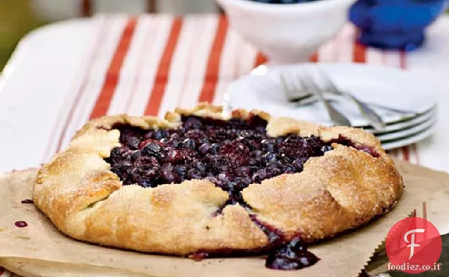Galette di Mirtilli e More con crosta di farina di mais