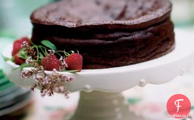 Cioccolato-Espresso Torte con Salsa di Lamponi