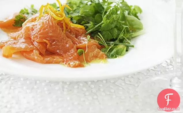 Salmone stagionato con zucchero