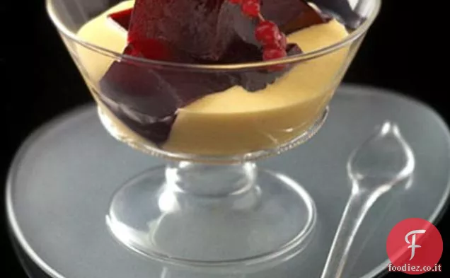 Gelatina di more e crema pasticcera