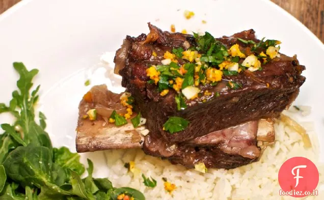 Costine Flambeed Con Gremolata all'Arancia Rossa