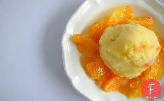 Gelato all'olio d'oliva con Arance Rosse