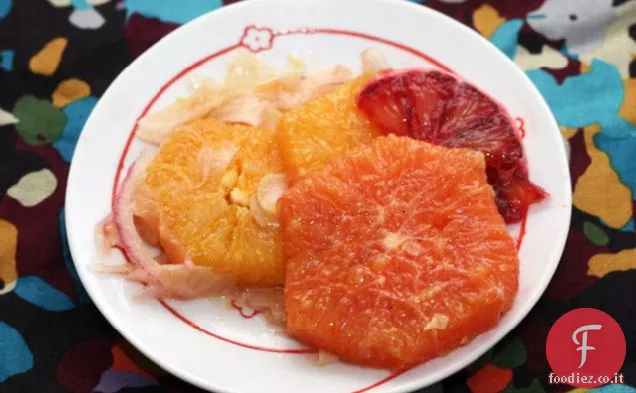 Insalata di finocchi arancioni e rasati