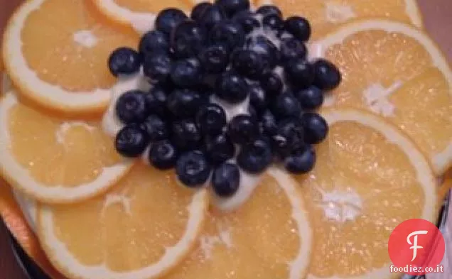 Torta di mirtillo arancione