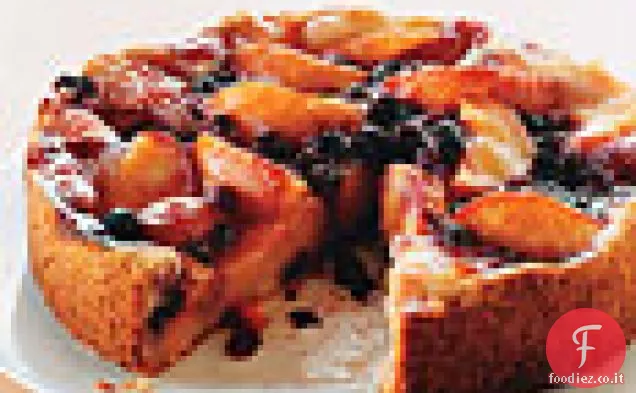 Torta di mirtilli alla pesca