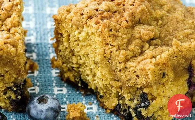 Torta di briciole di mirtilli e un omaggio di San Valentino