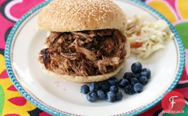 Fresco mirtillo tirato di maiale