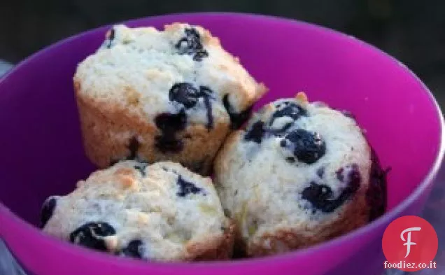 Muffin al mirtillo e banana