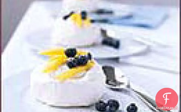 Pavlovas di mango e mirtillo