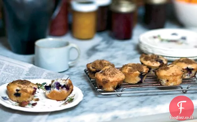 Muffin alla panna acida ai mirtilli