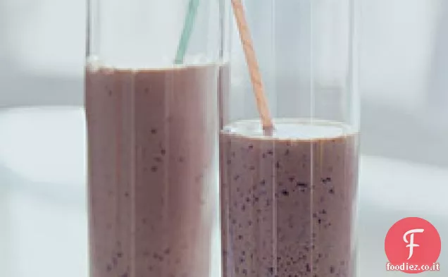 Frullato per la colazione ai mirtilli