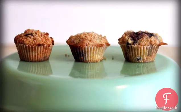 Muffin ai mirtilli con topping croccante alla cannella