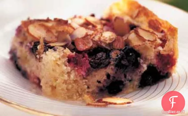 Torta di caffè ai mirtilli e mandorle
