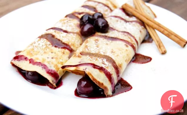Crepes alla Cannella con Composta di mirtilli