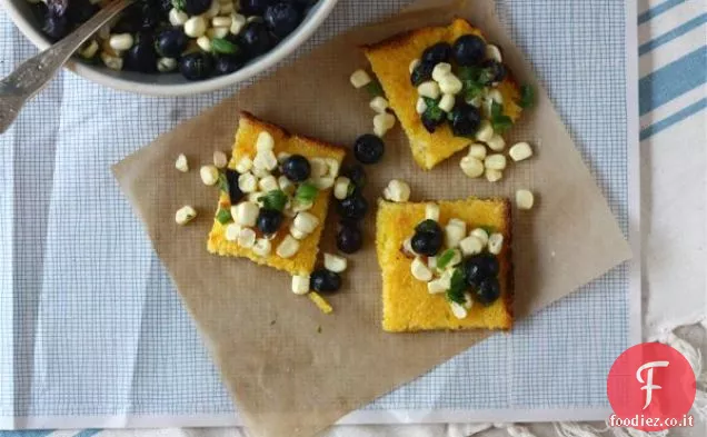 Quadratini di Polenta Con Mirtillo e Mais