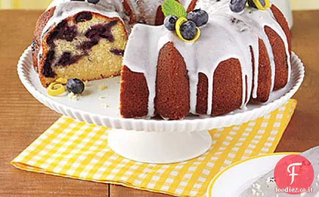 Torta al limone e mirtillo