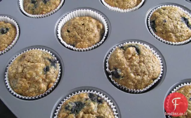 Muffin di pane di banana di mirtillo integrale