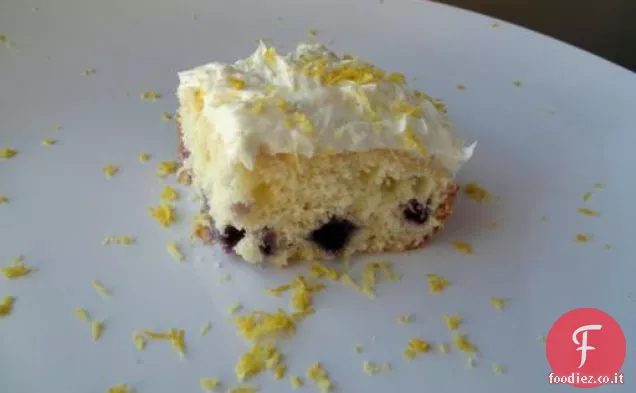Torta al caffè al limone e mirtillo