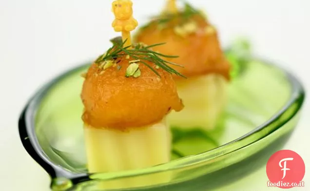 Ricetta antipasto di melone e formaggio