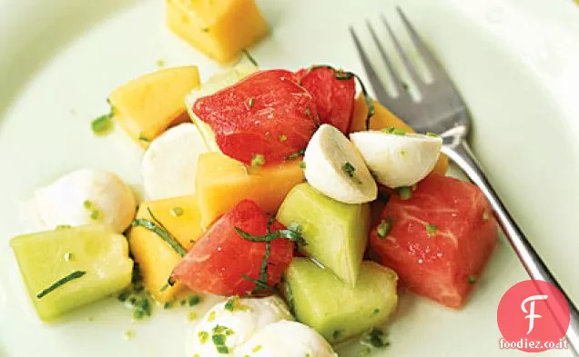 Insalata di Mozzarrella a tre meloni