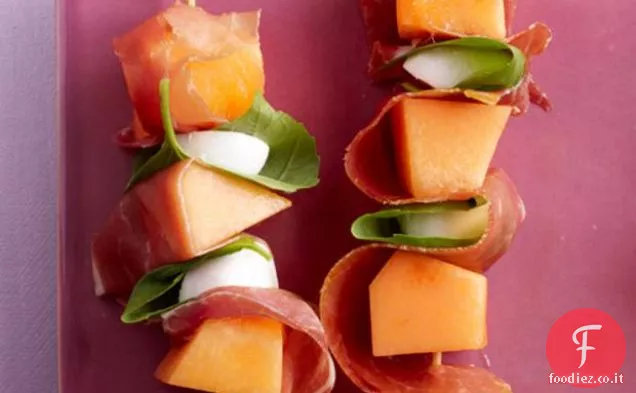 Spiedini di melone veloci