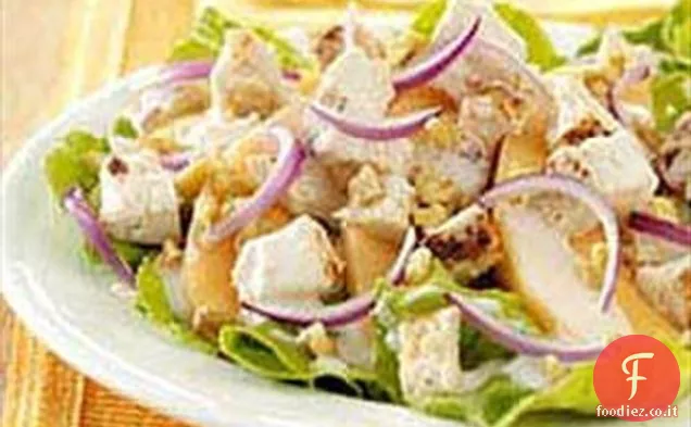 Insalata di pollo e melone con condimento allo yogurt