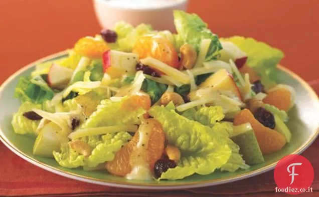 Insalata di lattuga fruttata con condimento al limone