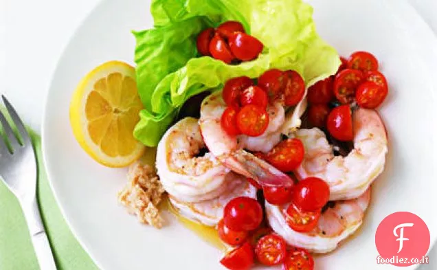 Gamberetti con salsa di pomodoro e rafano